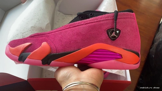 Cheap Jordan DH4121-600 (W) 14 Pink Shocking Retro Low 0813